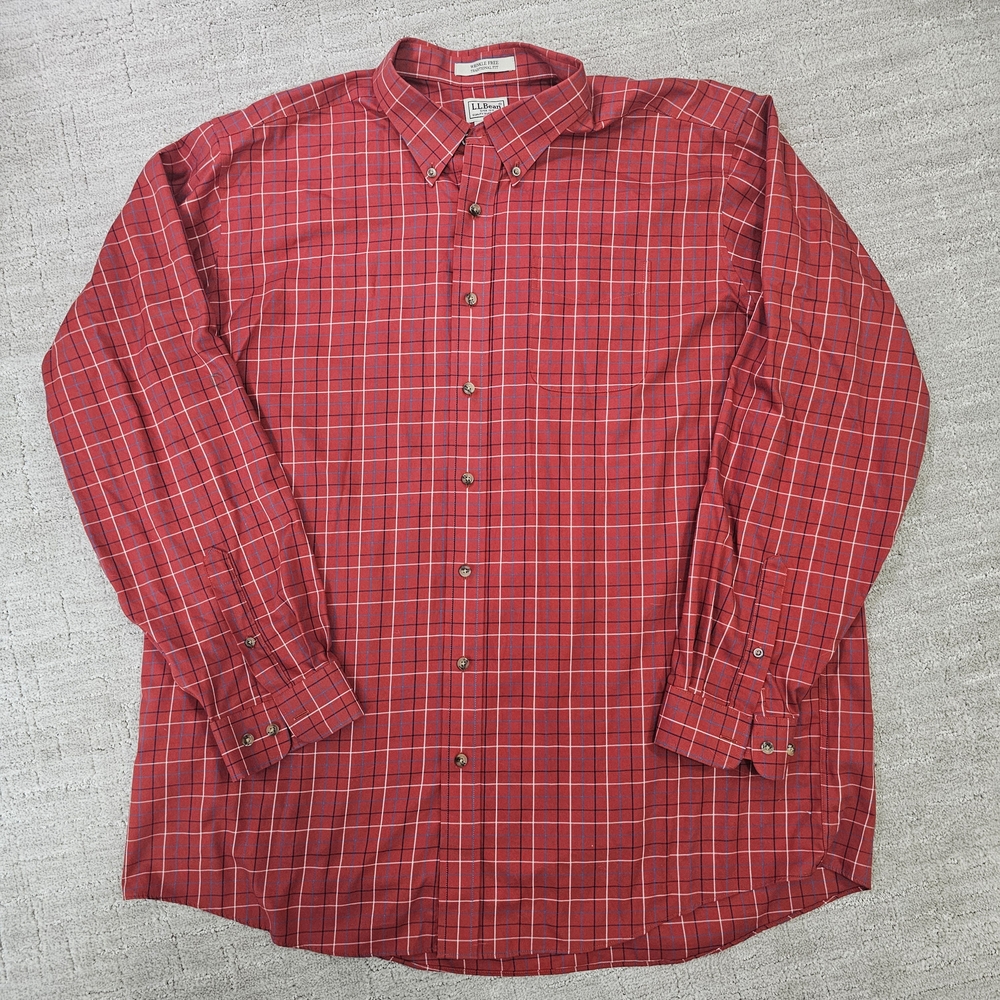 LLBean Red Plaid Men's Shirt
